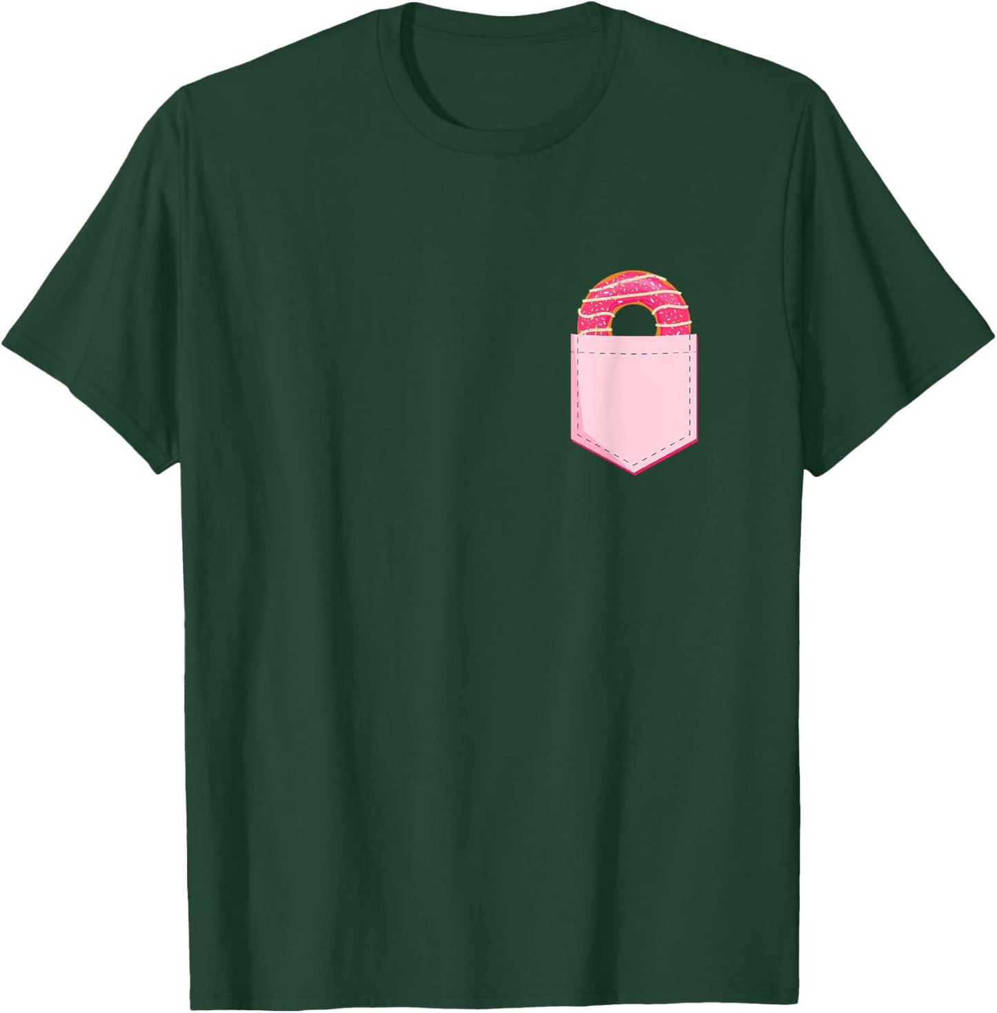 Pocket Donut - Funny Pocket Size Doughnut Donut Lover T-Shirt - T-Shirt | Forest