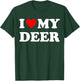 I Heart My Deer I love my Deers Cute Funny Pet Owner T-Shirt - T-Shirt | Forest