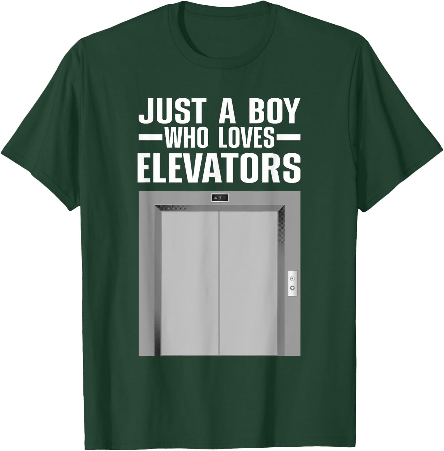 Cool Elevator Art Men Boys Kids Elevator Mechanic Inspector T-Shirt - T-Shirt | Forest