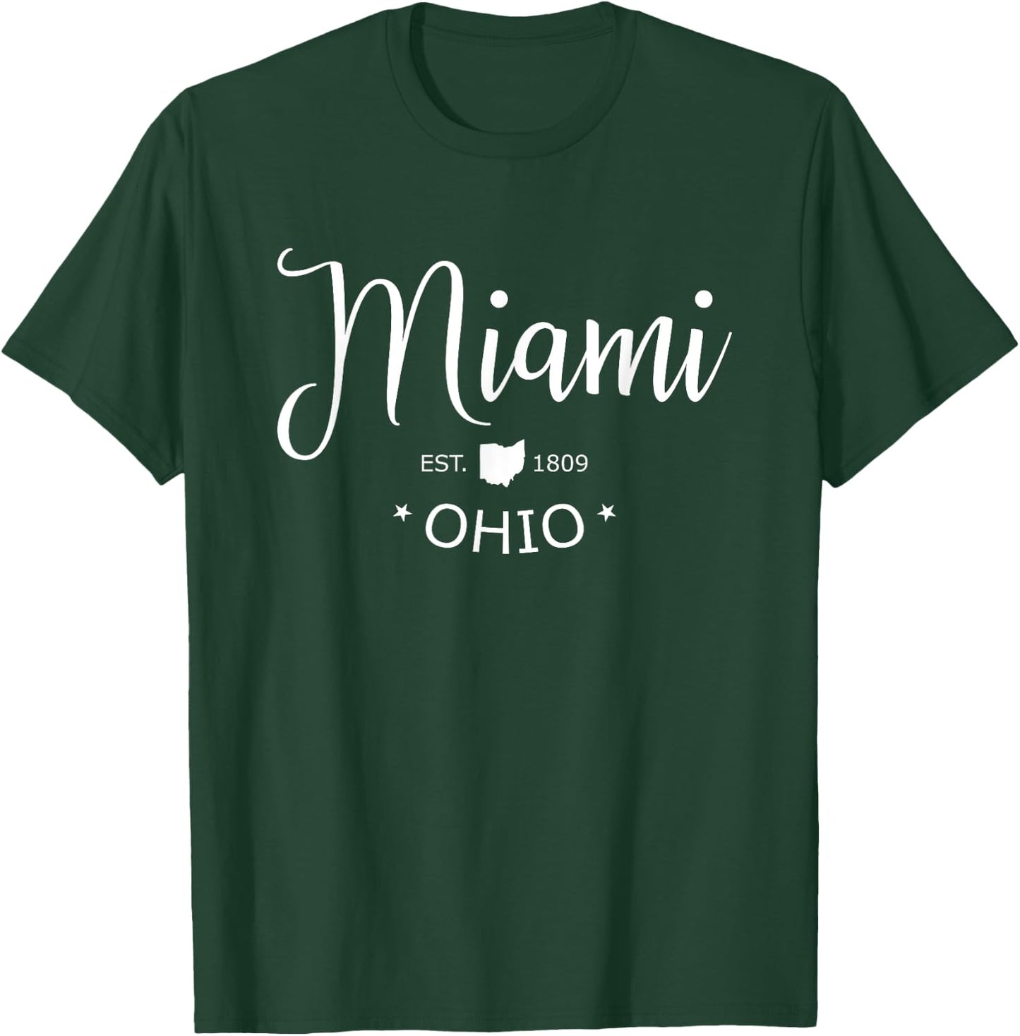 Miami Ohio Shirt Sports Classic Design Souvenir Gift T-Shirt - T-Shirt | Forest