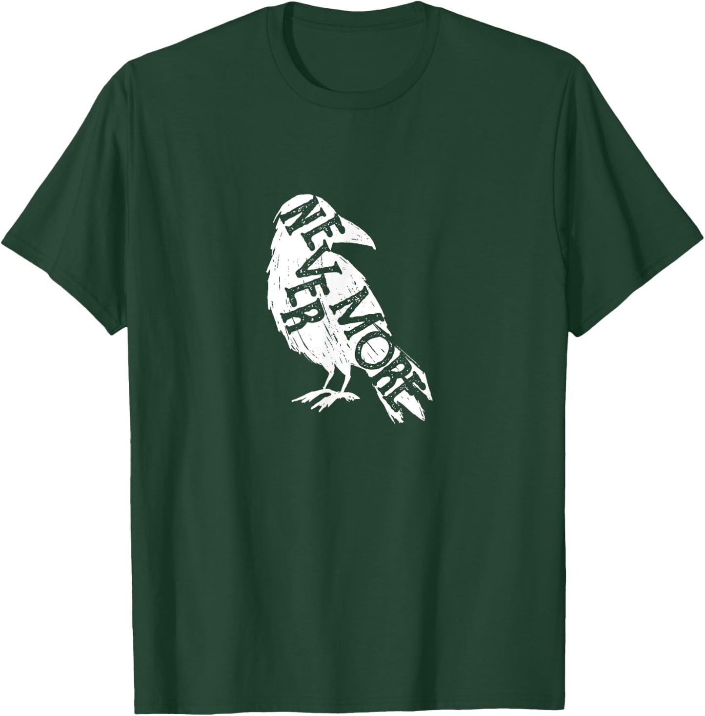 Nevermore Poe Raven - Cool Edgar Allen Poe Raven T-Shirt - T-Shirt | Forest