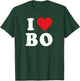 I Heart BO Initials I Love B.O. First And Last Name B O T-Shirt - T-Shirt | Forest