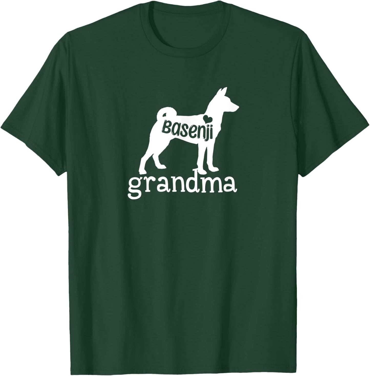Basenji Dog Grandma Lover Gifts Cute Dog Mom Owner T-Shirt - T-Shirt | Forest