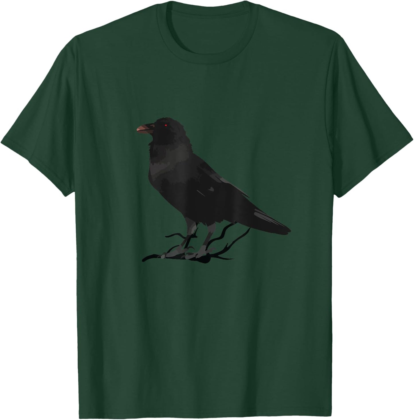 Beautiful Black Crow Raven Bird Silhouette T-Shirt - T-Shirt | Forest