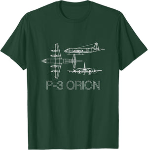 P3 Orion Navy Aircraft Crew T-Shirt - T-Shirt | Forest