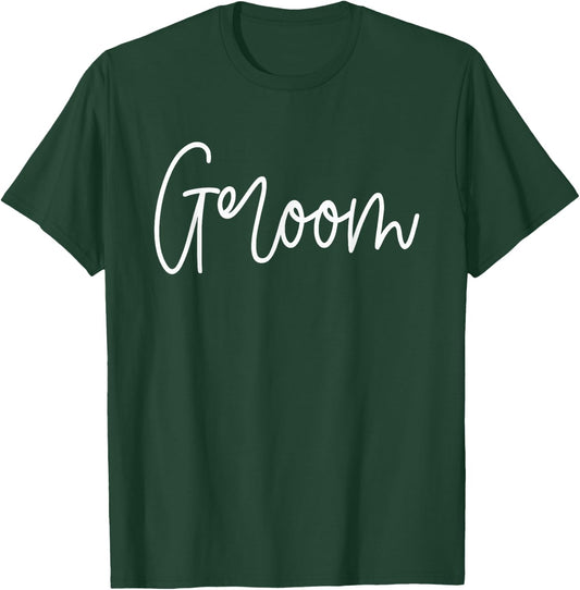 Funny Matching Getting Ready Bride And Groom Wedding Groom T-Shirt - T-Shirt | Forest