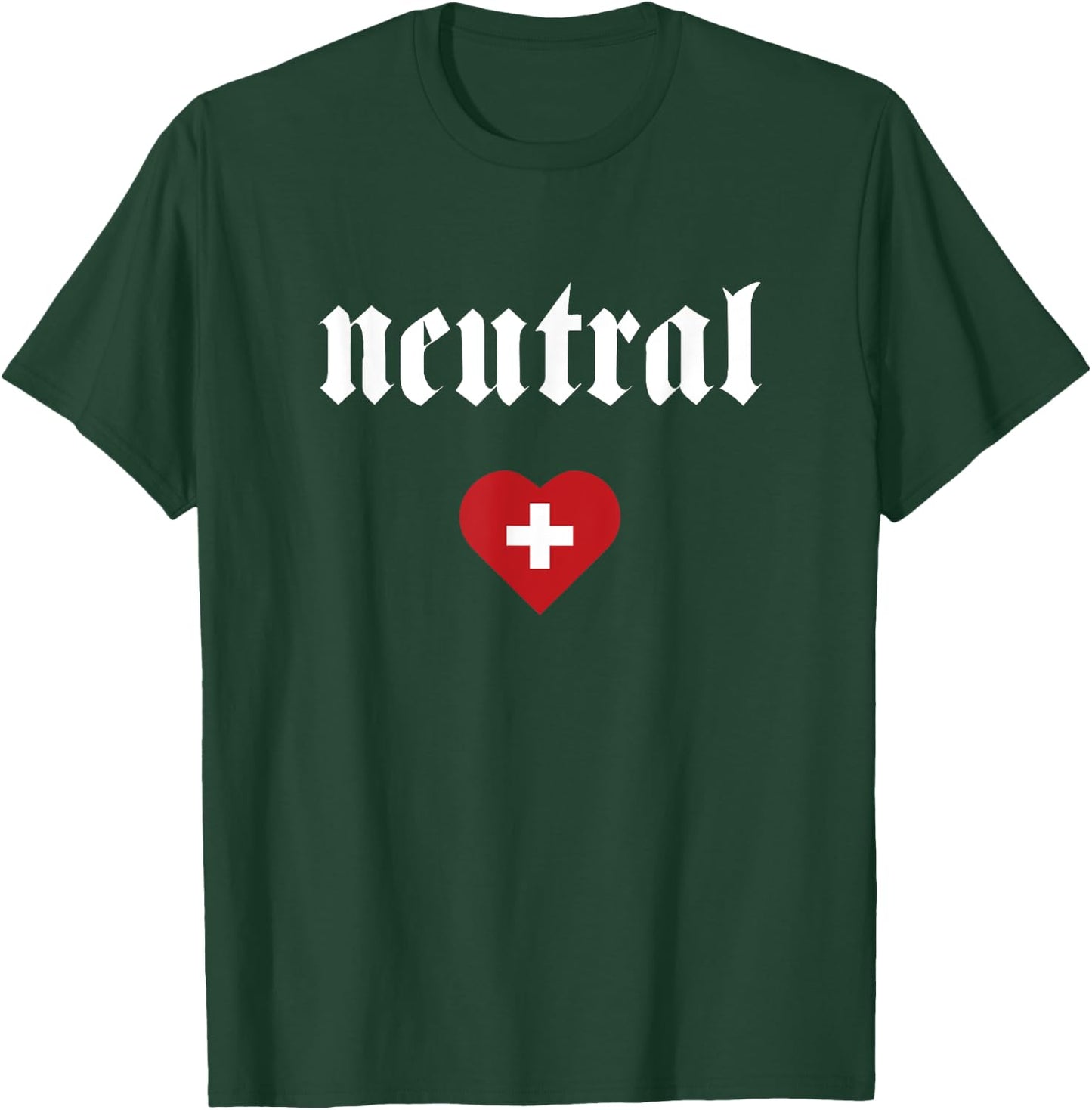Switzerland neutral - Love Switzerland T-Shirt - T-Shirt | Forest