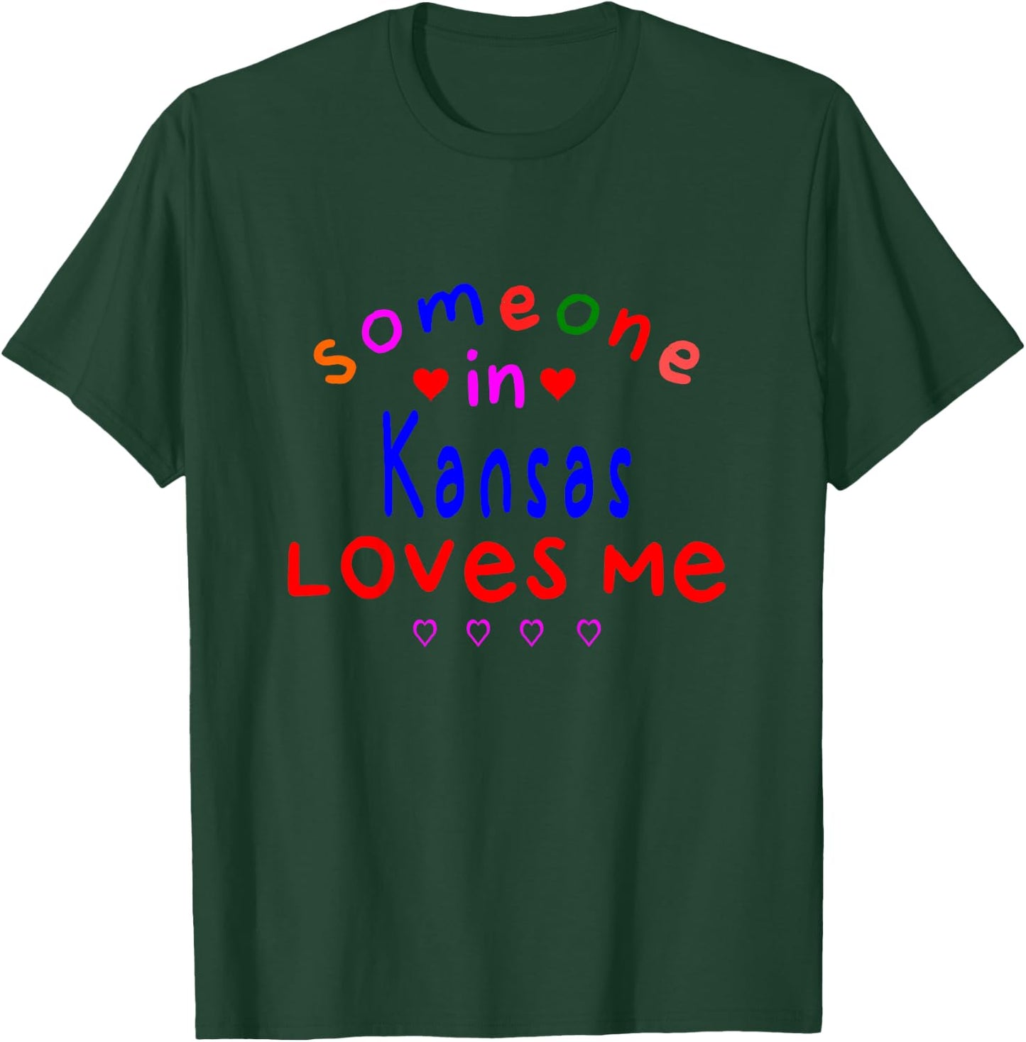 Someone in Kansas Loves Me Kids Boys Girls T-Shirt - T-Shirt | Forest