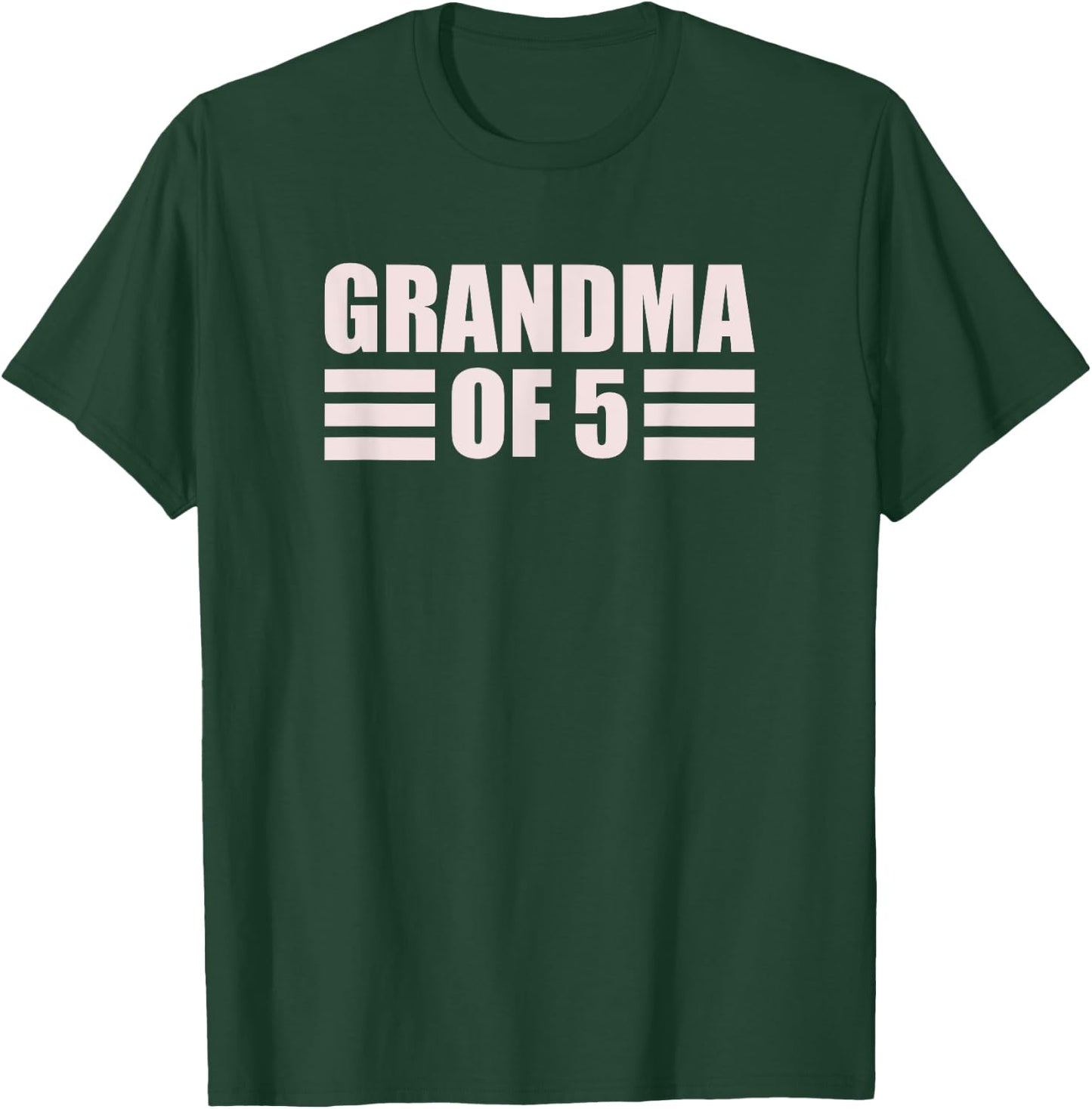 Grandma 5 Grandkids 5th Time Cubed Grandma Of Five T-Shirt - T-Shirt | Forest