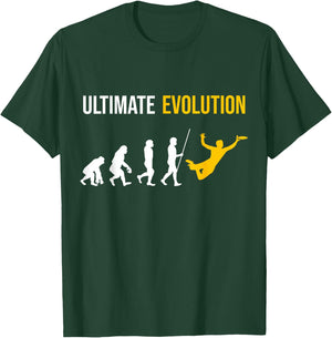 Ultimate Evolution Frisbee T-Shirt - T-Shirt | Forest