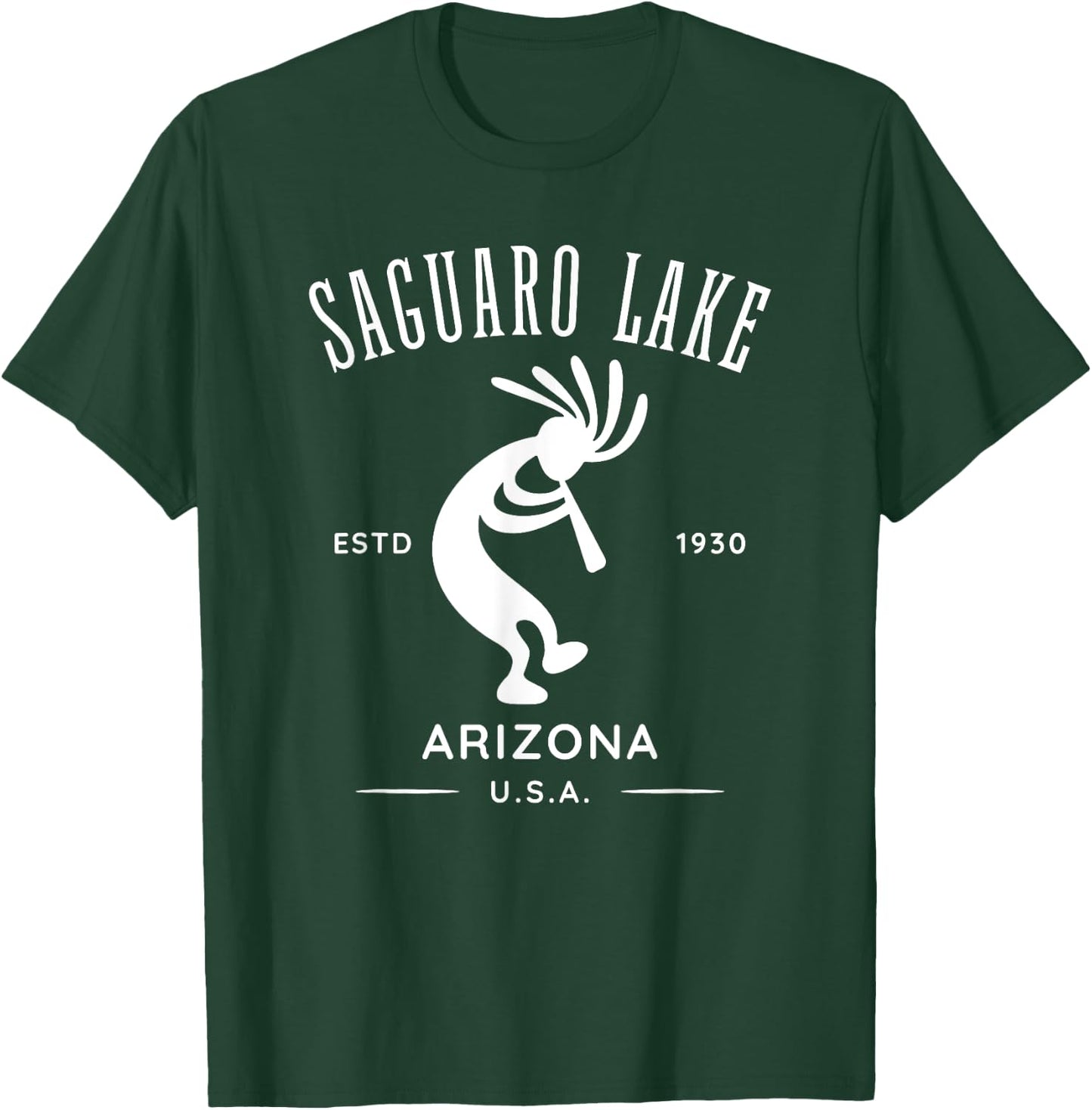 Saguaro Lake Arizona Dancing Kokopelli Design T-Shirt - T-Shirt | Forest