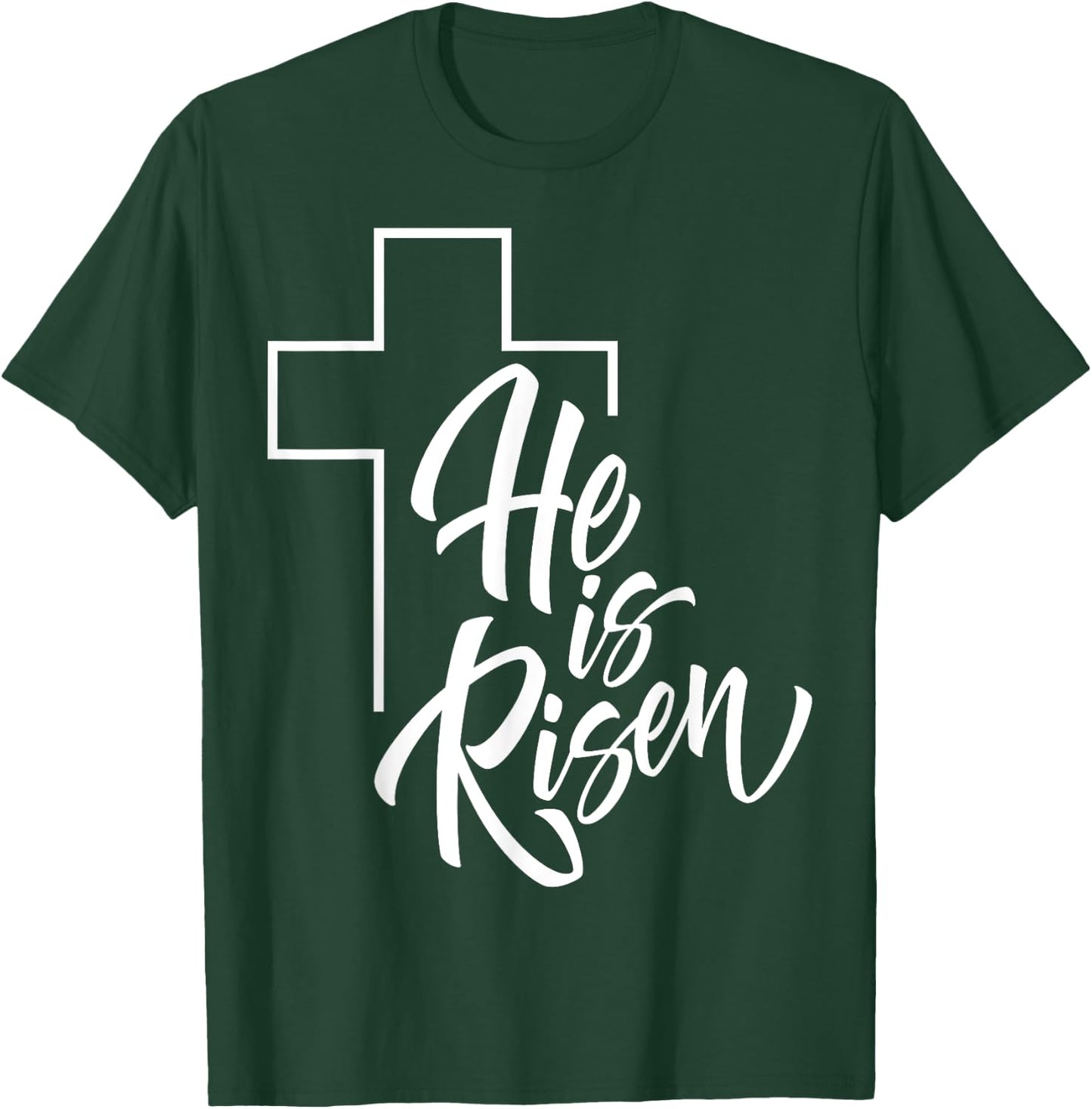 He Is Risen | Easter Jesus T-Shirt - T-Shirt | Forest
