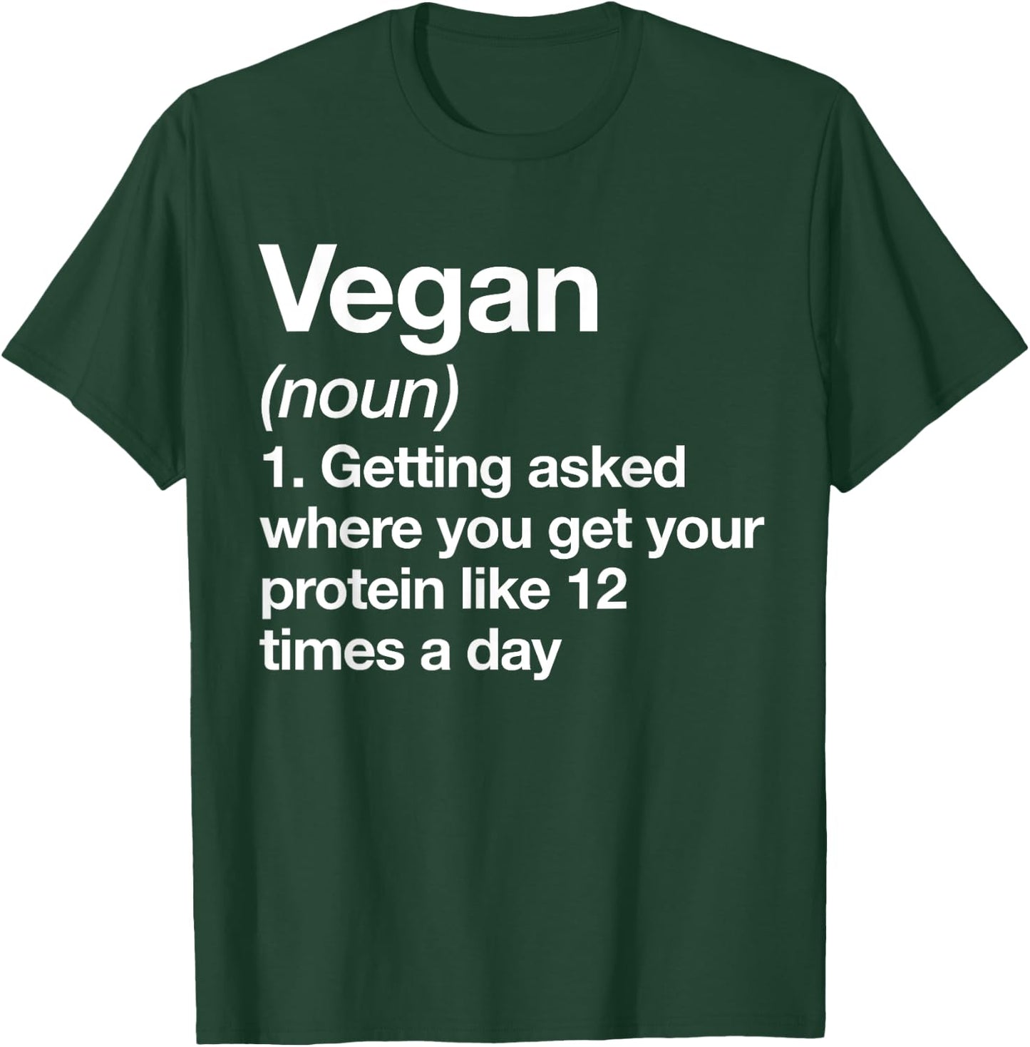 Vegan Definition Funny Sports Workout Gym T-Shirt - T-Shirt | Forest