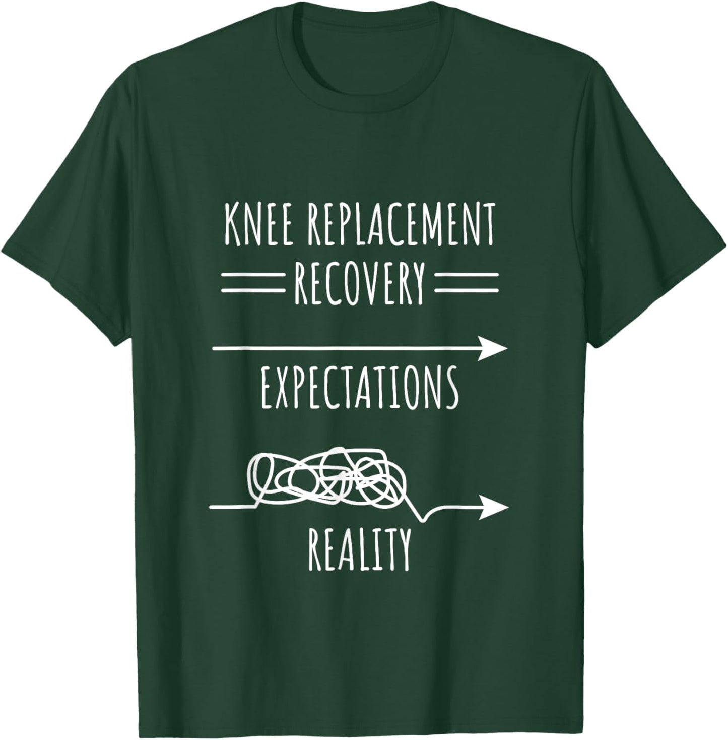 Operation Knee Head Set | Recovery Expectations T-Shirt - T-Shirt | Forest