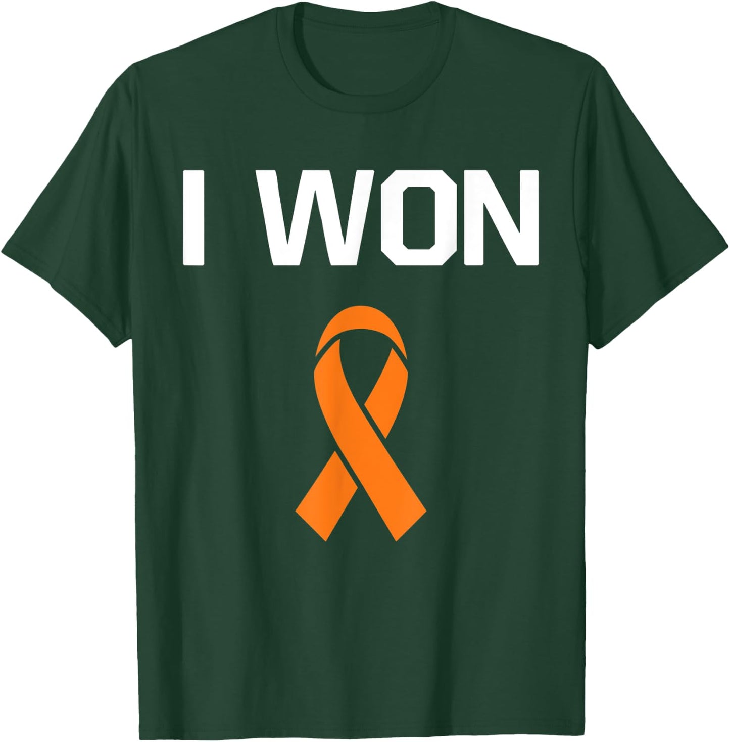 I Won - Fighter Warrior Leukemia Cancer Awareness T-Shirt - T-Shirt | Forest