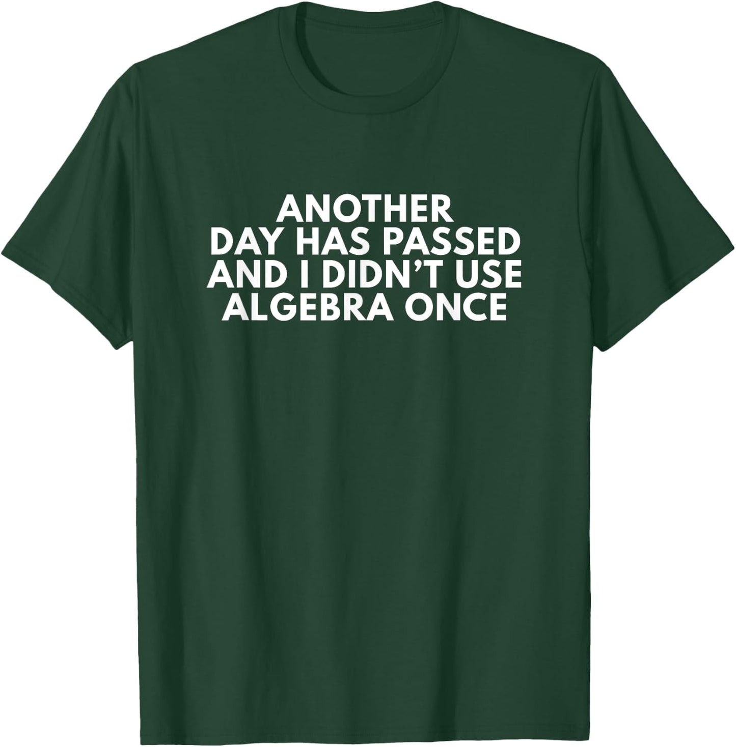 Another Day Has Passed And I Didn't Use Algebra Once T-Shirt - T-Shirt | Forest