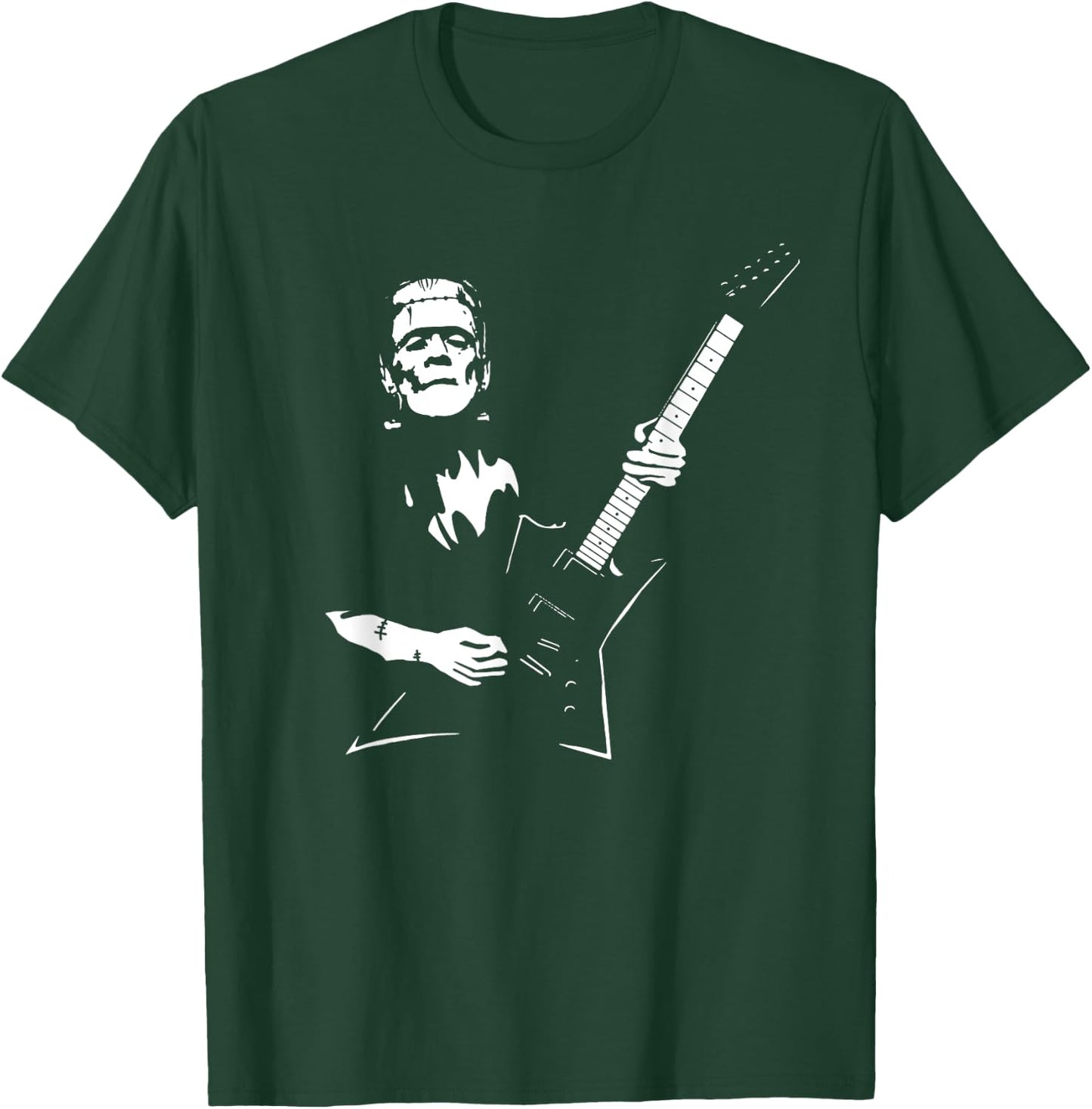Frankenstein plays an electric guitar T-Shirt - T-Shirt | Forest