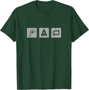 Salt Burn Repeat Symbols supernatural spirit ghost defense T-Shirt - T-Shirt | Forest