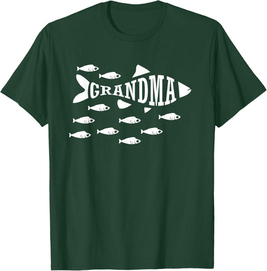 Fishing Grandma Shirt Funny Cute Mother's Day 10 Fish Gift T-Shirt - T-Shirt | Forest