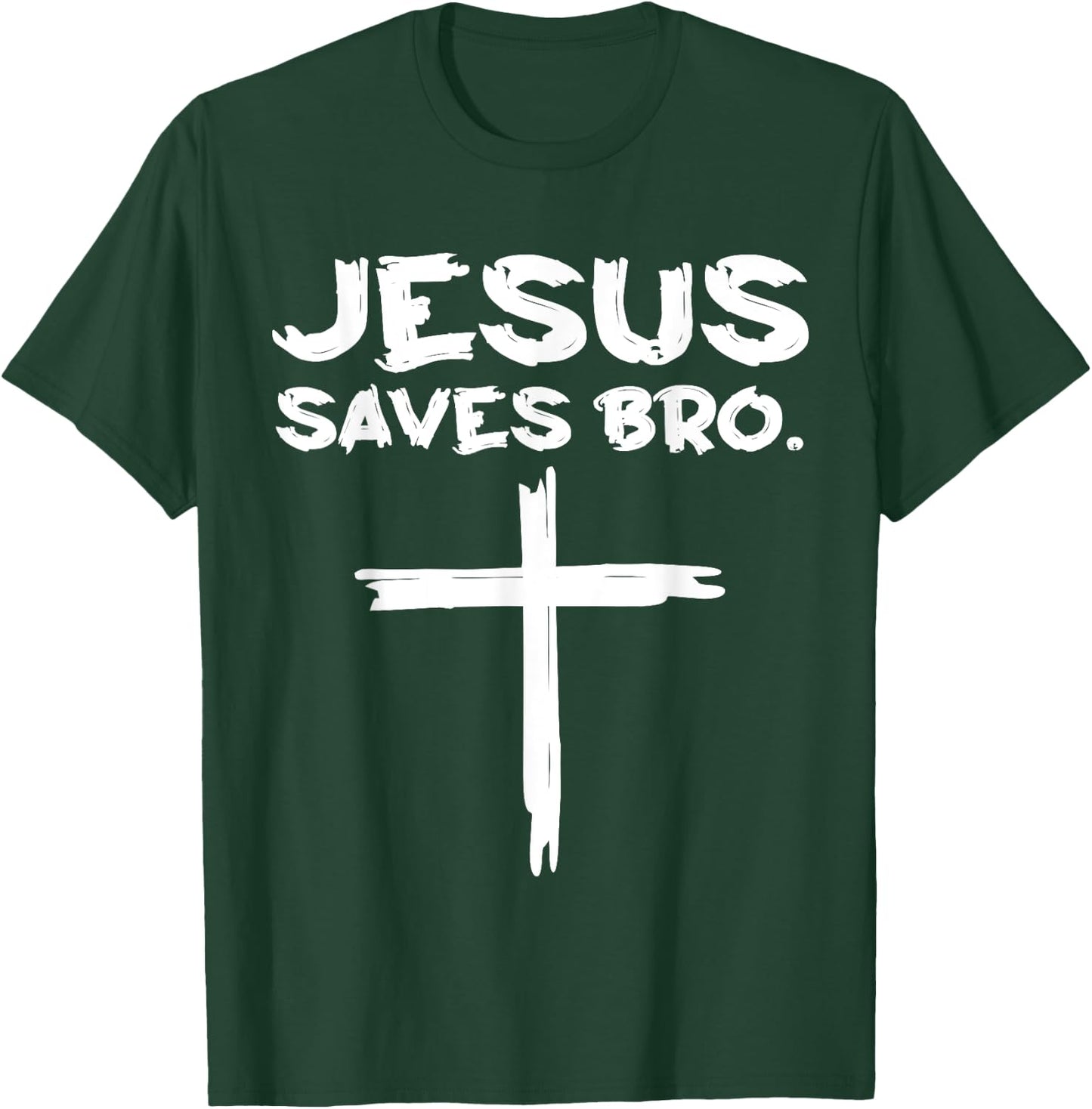 Jesus Saves Bro - Jesus Cross Vintage T-Shirt - T-Shirt | Forest