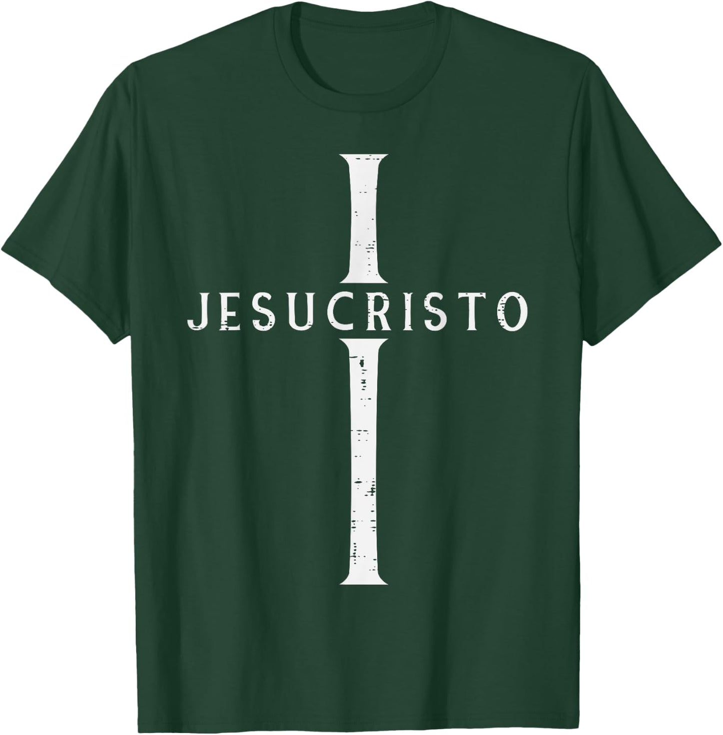 Jesucristo Cross God Jesus Spanish Christian Men Women Kids T-Shirt - T-Shirt | Forest