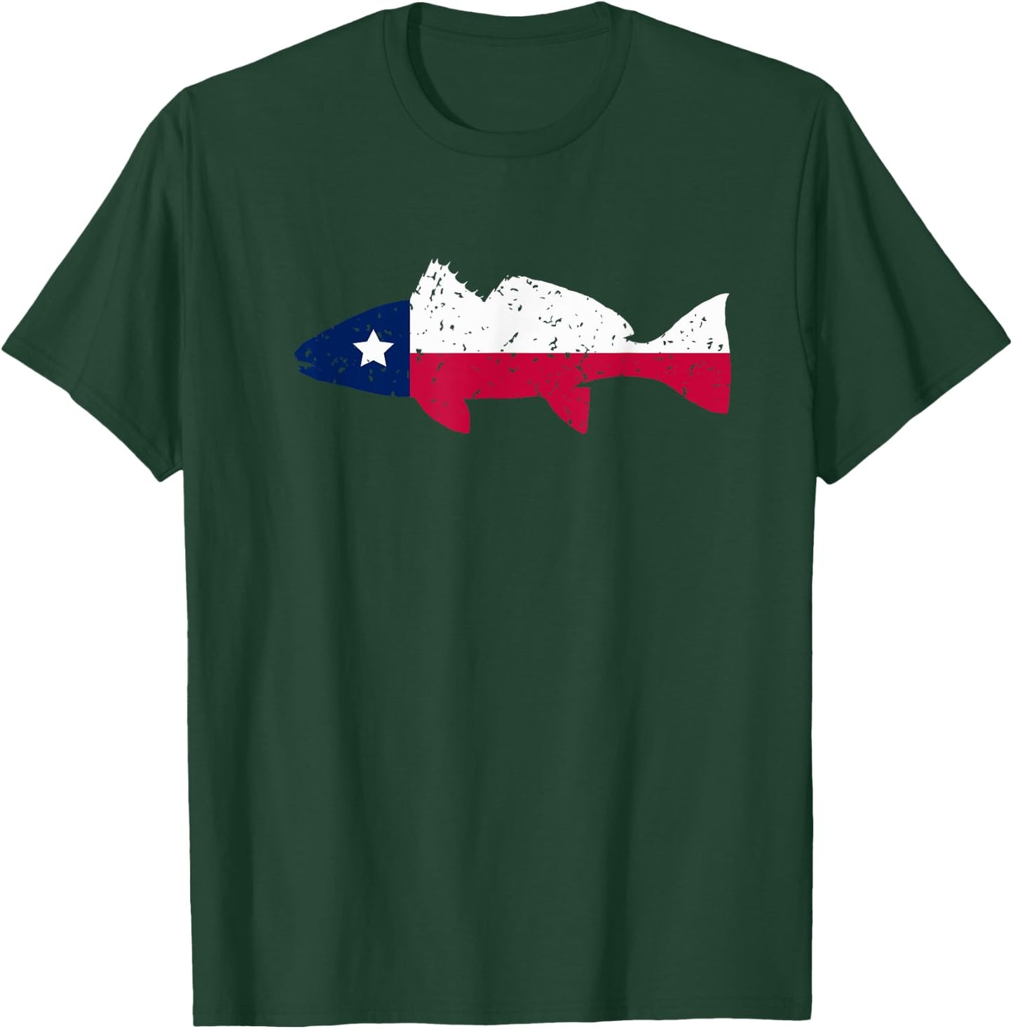 Texas Redfish Fishing | Texas Red Drum Fishing | Vintage T-Shirt - T-Shirt | Forest