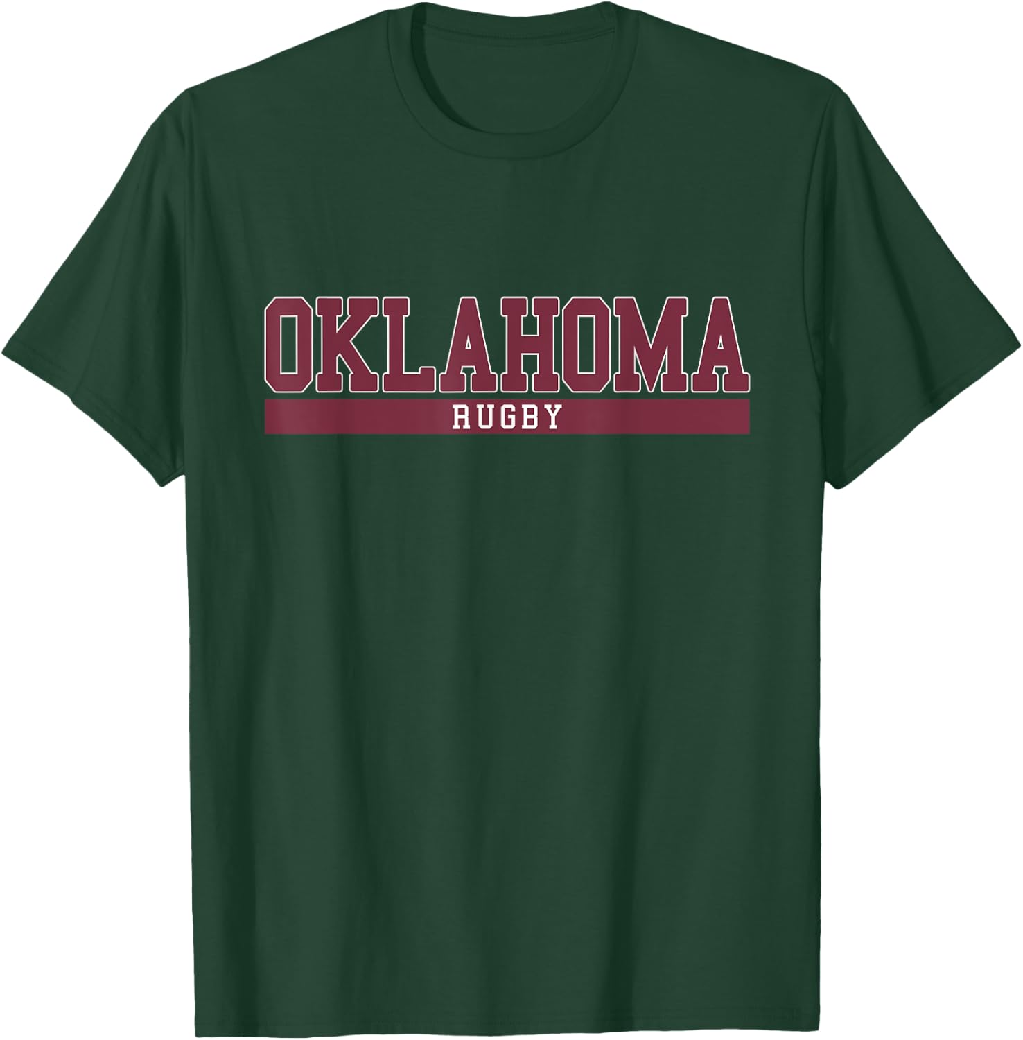 Oklahoma Rugby -Adults Black Short Sleeve Rugby Small T-Shirt - T-Shirt | Forest