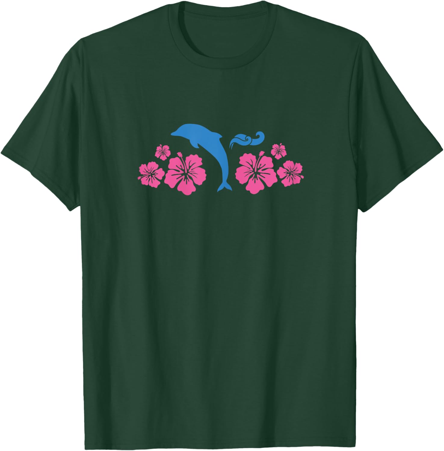 Dolphin & Flowers Coconut Girl Y2K 2000s Aesthetic Summer T-Shirt - T-Shirt | Forest