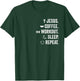 Christian Funny Jesus Coffee Workout Sleep Repeat Believer T-Shirt - T-Shirt | Forest