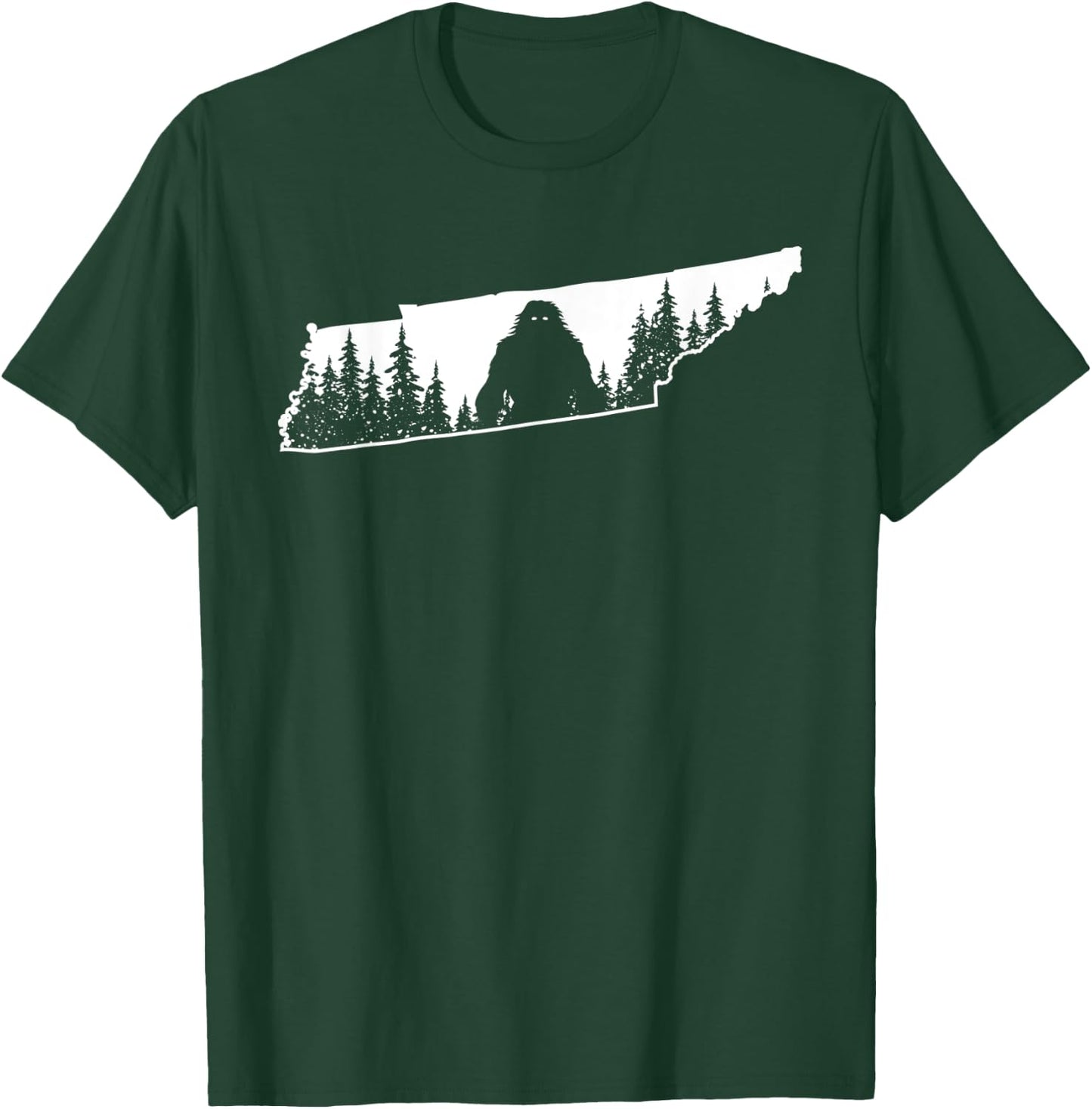 Tennessee Bigfoot Nature State Pride Sasquatch Silhouette T-Shirt - T-Shirt | Forest