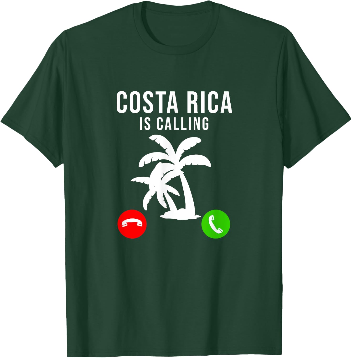 Costa Rica Is Calling Palm Tree Vacation Funny Costa Rica T-Shirt - T-Shirt | Forest