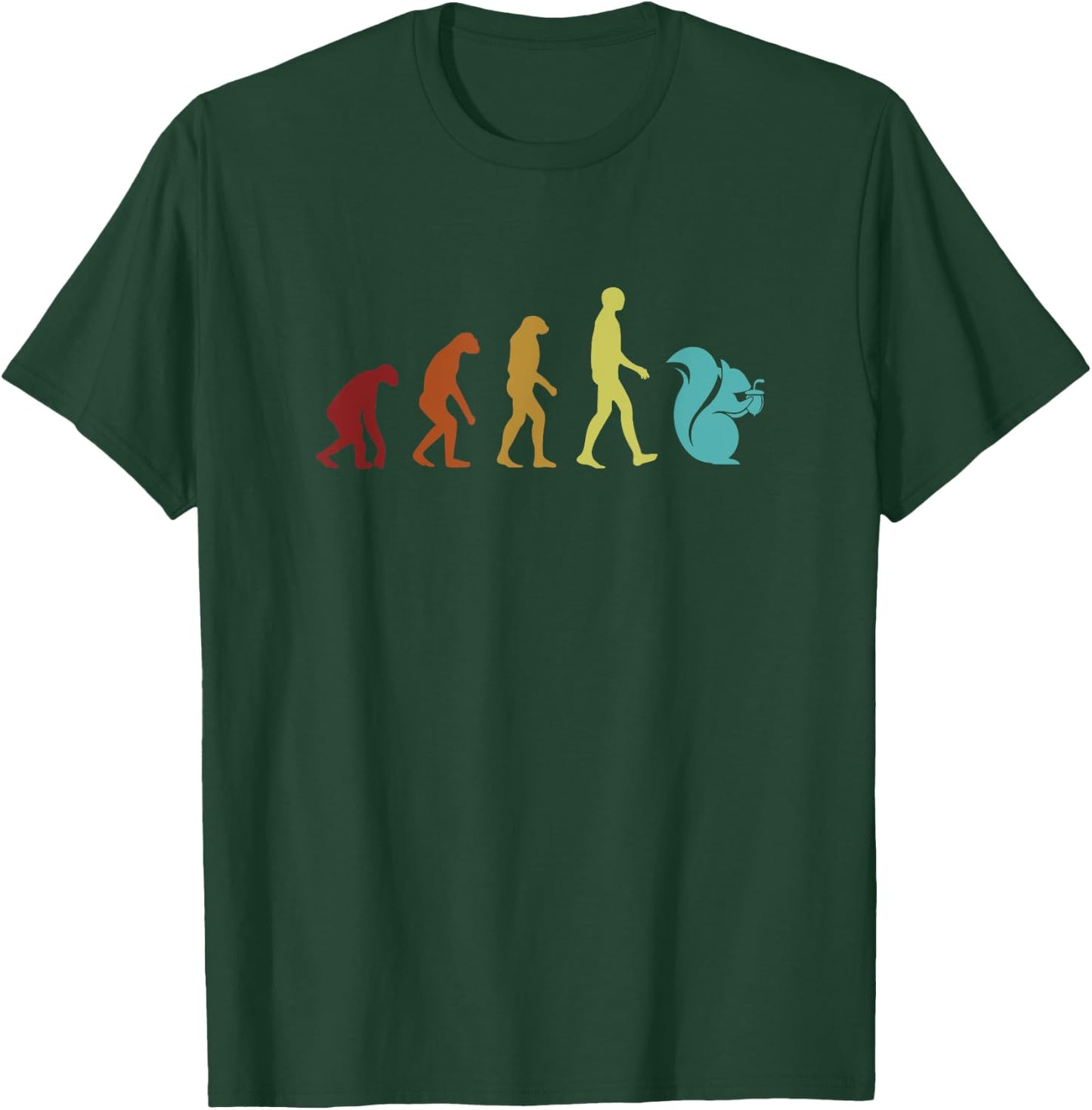 Squirrel Evolution Fox Eastern Gray Japanese Squirrel T-Shirt - T-Shirt | Forest