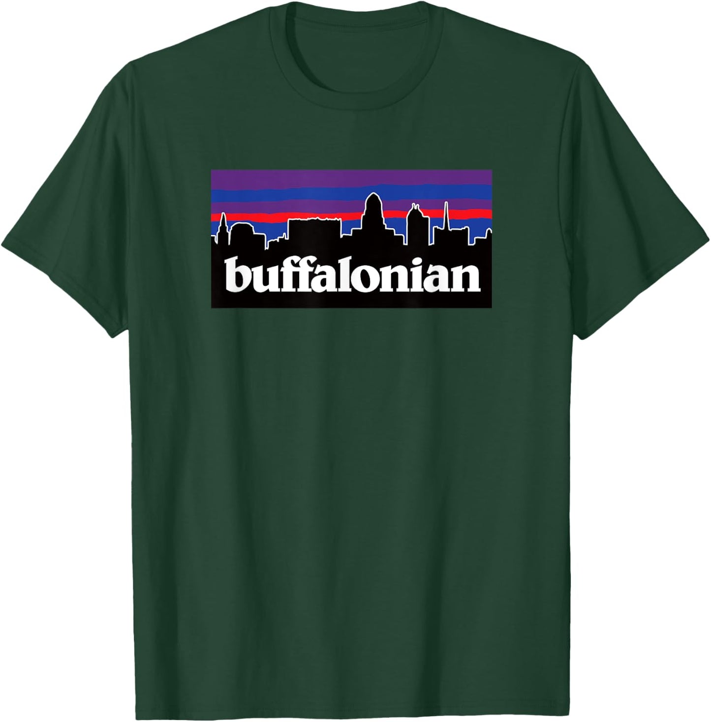 BUFFALONIAN - Buffalo NY skyline new york 716 bflo born home T-Shirt - T-Shirt | Forest