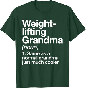 Weightlifting Grandma Definition Funny Sports T-Shirt - T-Shirt | Forest