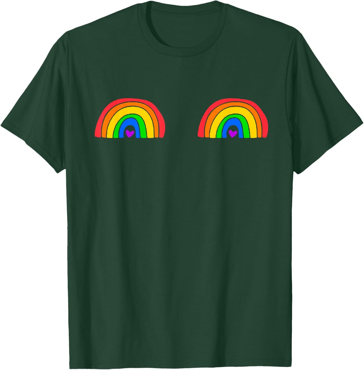 Rainbow Boobs Pride T-Shirt - T-Shirt | Forest