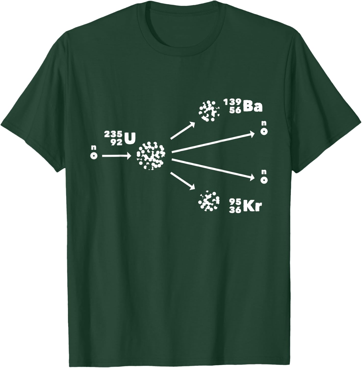 Nuclear Fission Nuclear Physics - Uranium 235 Nuclear Power Small T-Shirt - T-Shirt | Forest