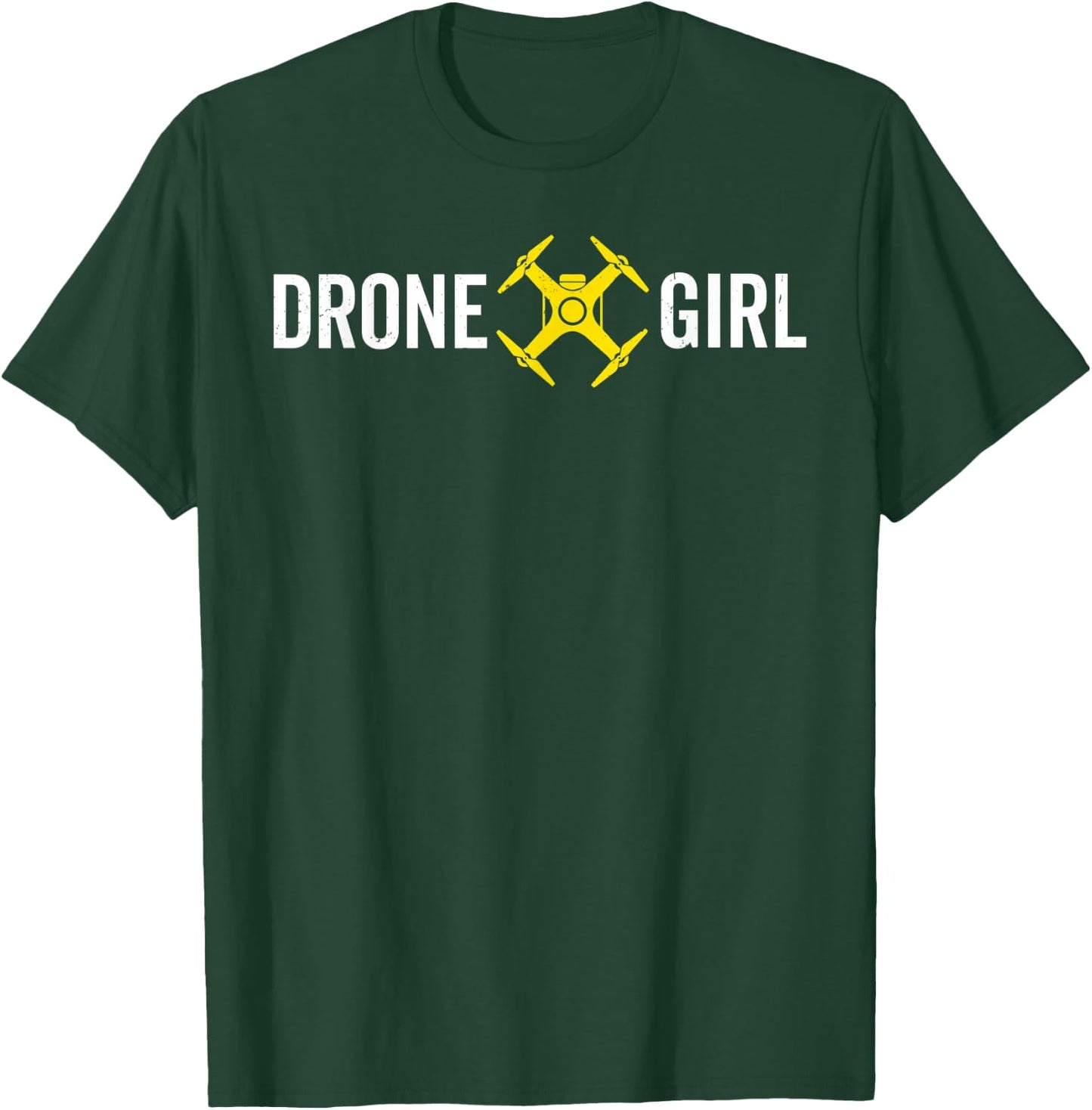 Drone Girl Pilot Lover Quadcopter Operator UAV Photographer T-Shirt - T-Shirt | Forest