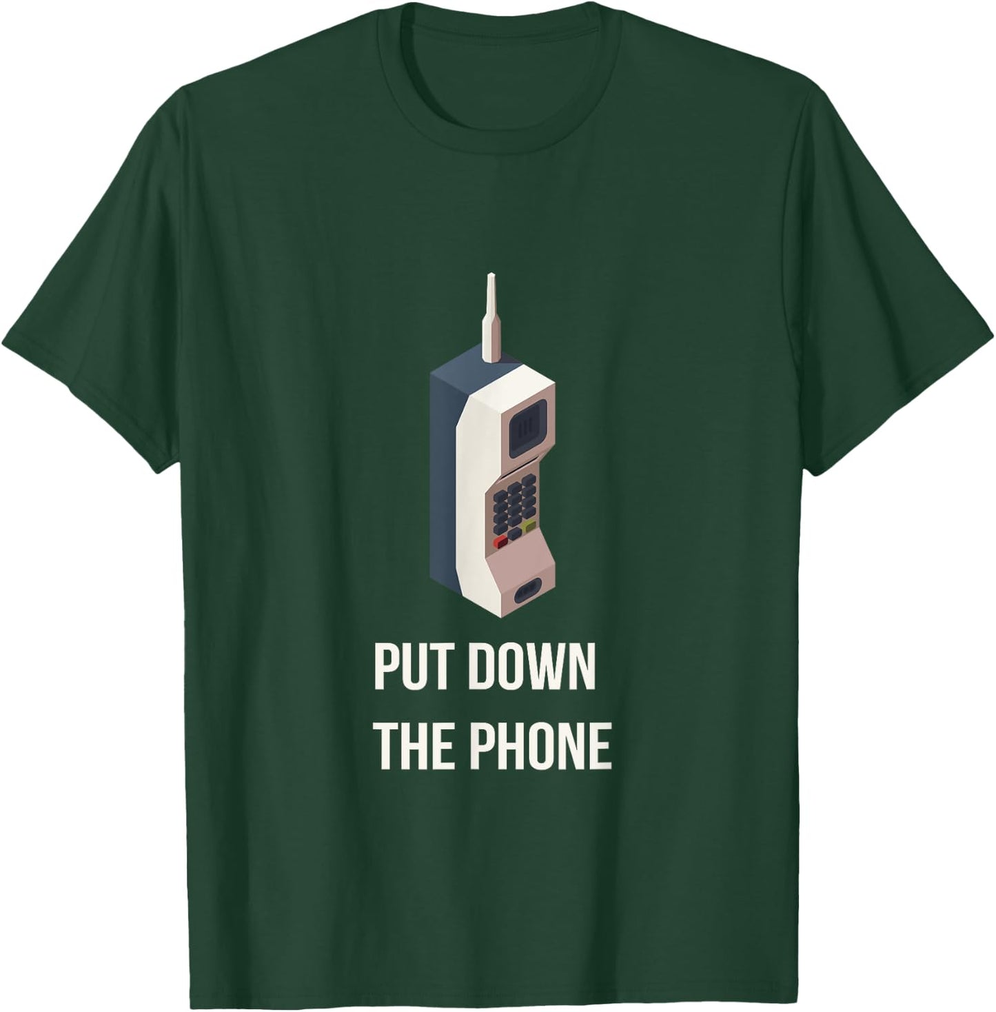 Enjoy Cool Retro Old School Phone Graphic Cool Designs T-Shirt - T-Shirt | Forest