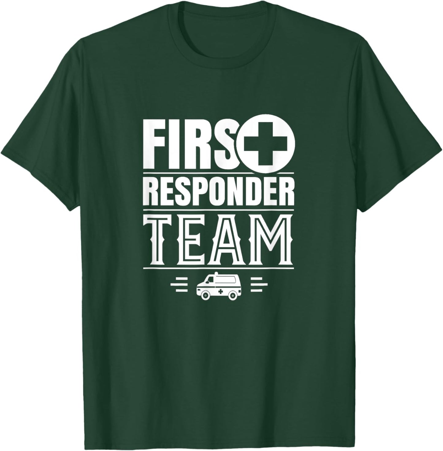On Site Help First Responder Team Aid Helper Emergency Paramedic EMT - Black, -Adults, Short Sleeve, , Size Small T-Shirt - T-Shirt | Forest