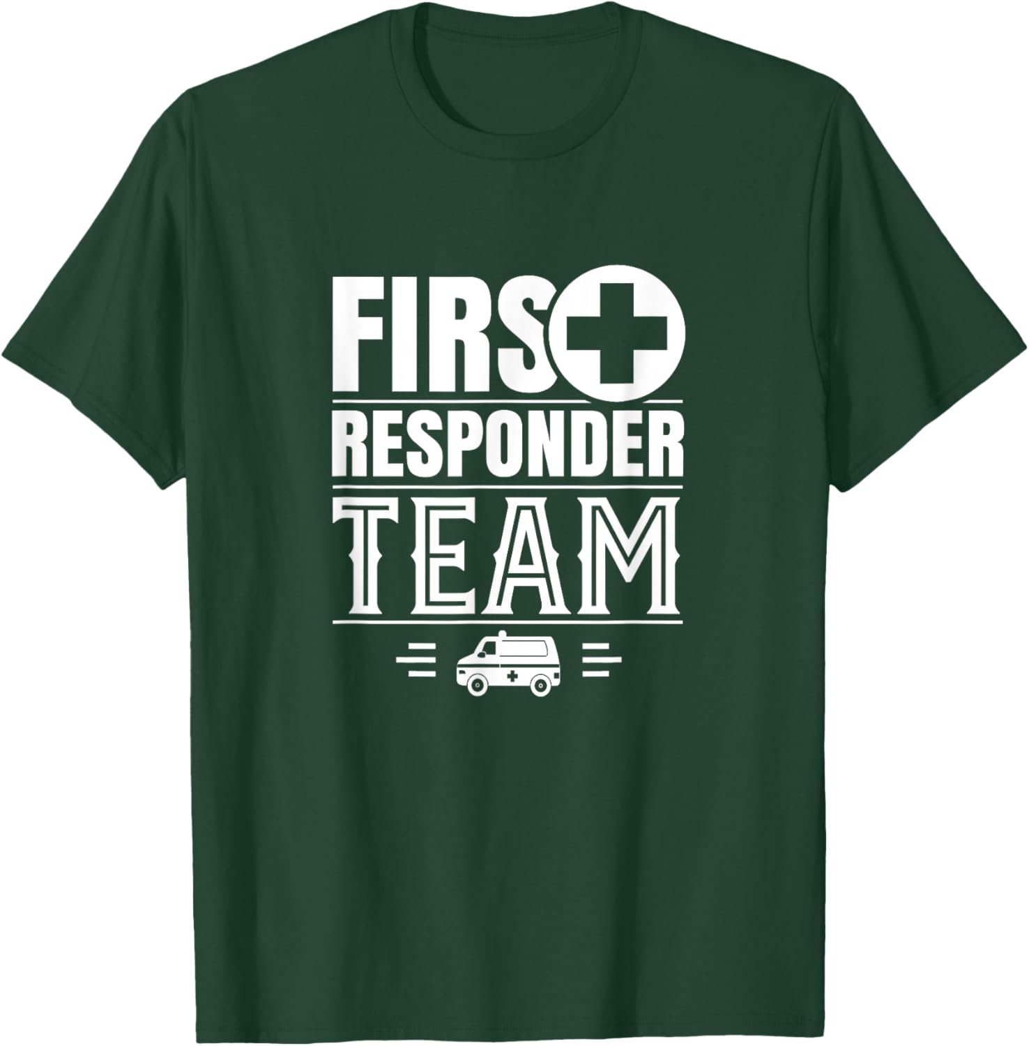 On Site Help First Responder Team Aid Helper Emergency Paramedic EMT - Black, -Adults, Short Sleeve, , Size Small T-Shirt - T-Shirt | Forest