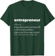 Entrepreneur Definition Person Who Jumps Off A Cliff T-Shirt - T-Shirt | Forest