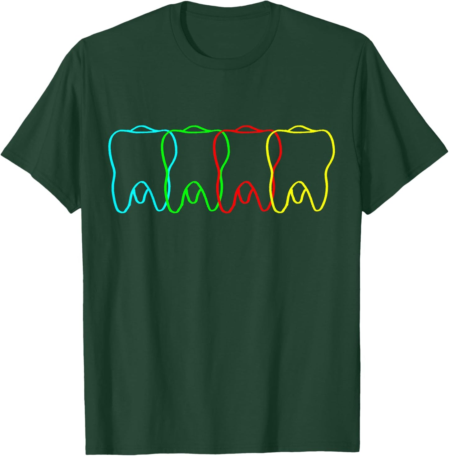 Dental Office Teeth Dental Hygienist Orthodontics Dentist T-Shirt - T-Shirt | Forest