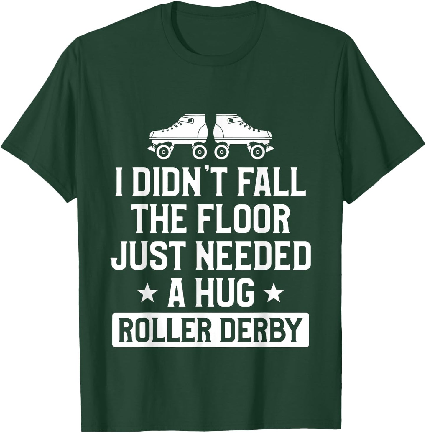 Roller Derby Player Fall on Floor Skating Team T-Shirt - T-Shirt | Forest
