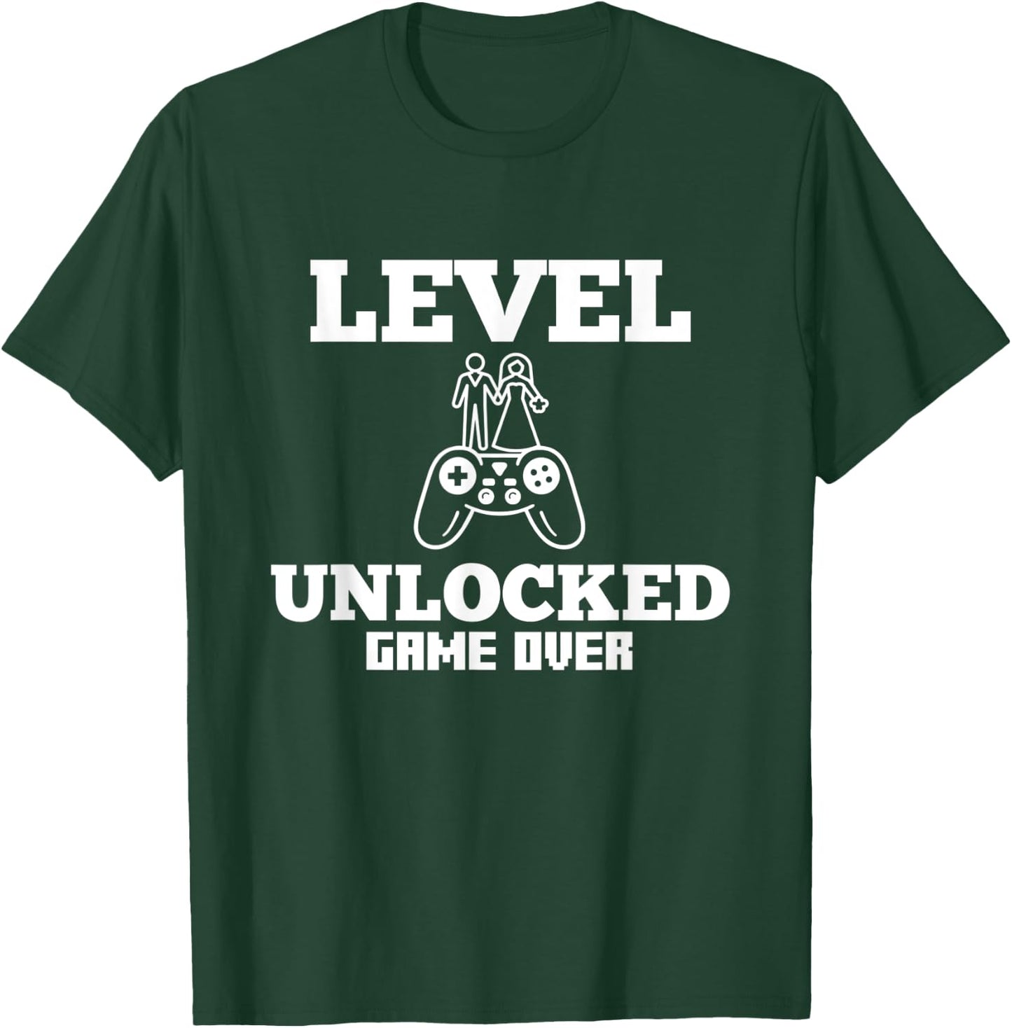 Gamer Husband Funny Wedding Gift Game Over T-Shirt - T-Shirt | Forest