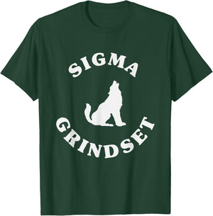 Sigma Grindset Lone Sigma Wolf T-Shirt - T-Shirt | Forest