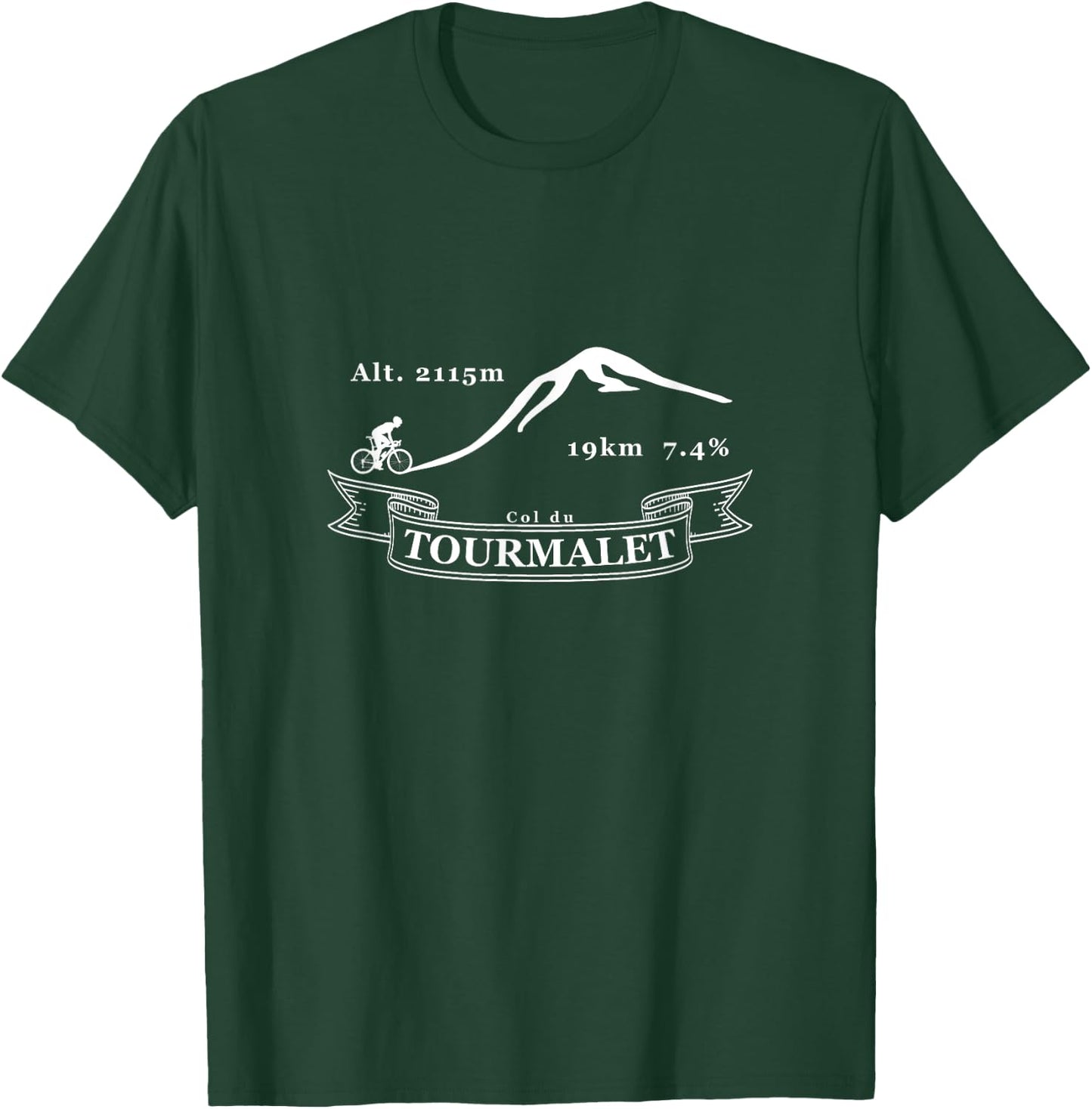 Col du Tourmalet, bicycle, bike, France, tour, cycling T-Shirt - T-Shirt | Forest