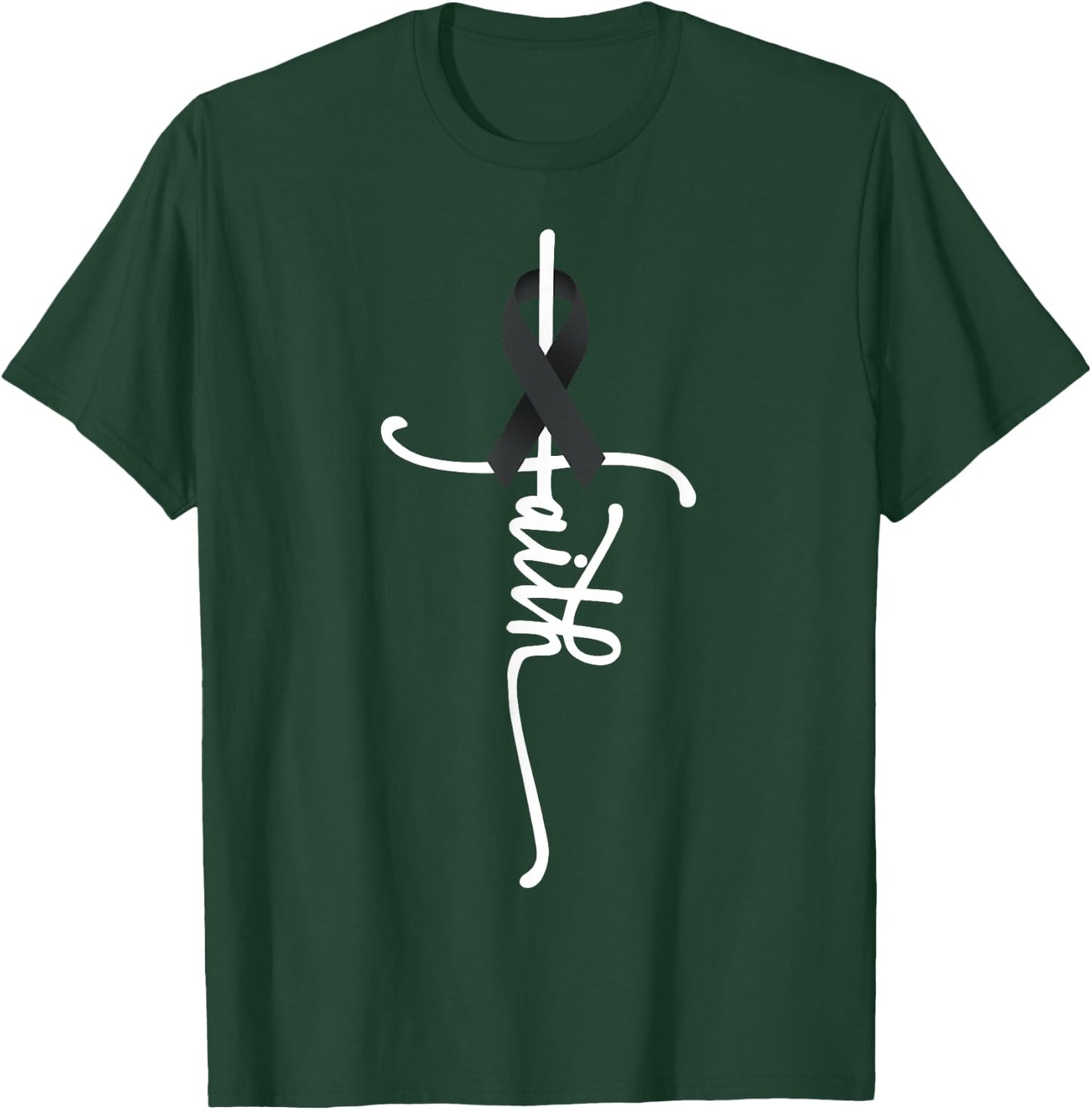 Skin Cancer Faith Melanoma Skin Cancer Awareness May Support T-Shirt - T-Shirt | Forest
