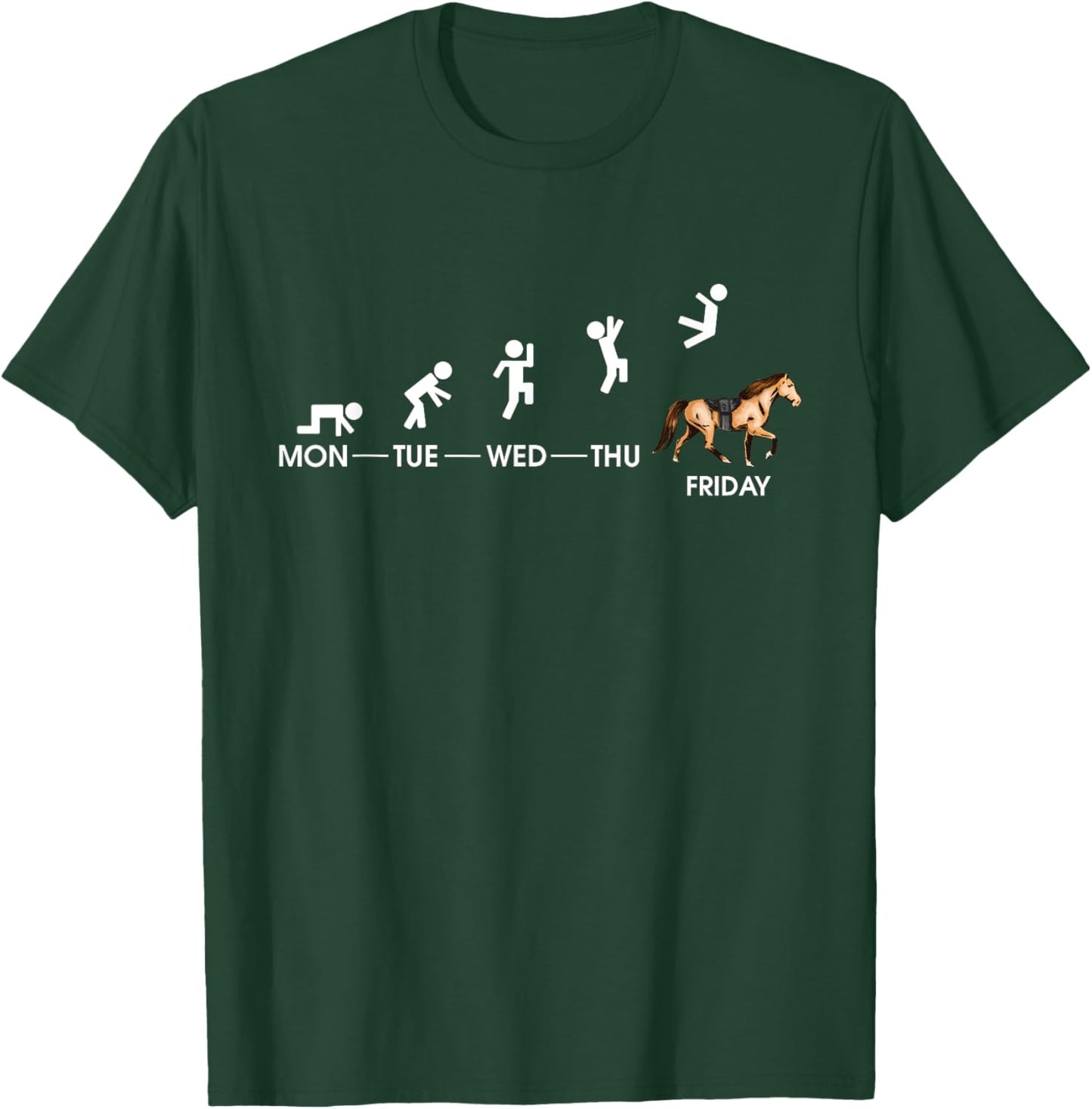 Horses Rider Gifts Equestrian T-Shirt - T-Shirt | Forest