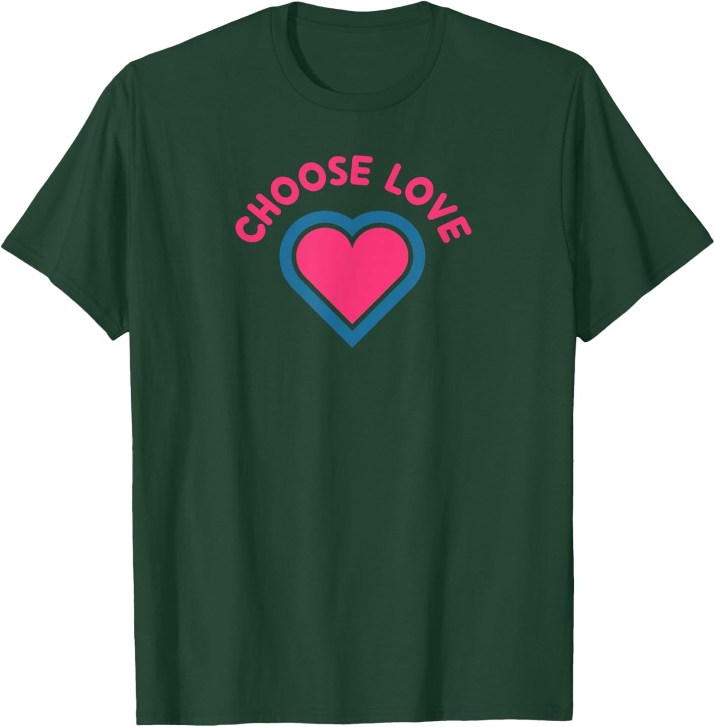 Awesome College Stuff Always CHOOSE LOVE - Women's Black Short Sleeve Modern Funny Love Design - Small T-Shirt - T-Shirt | Forest