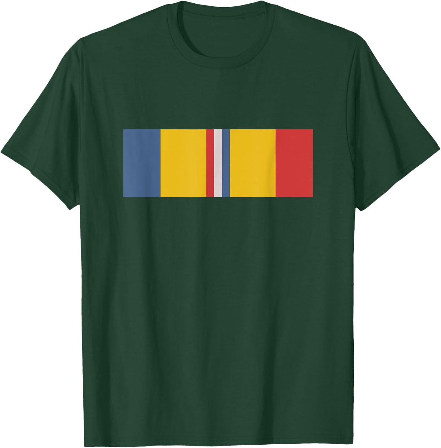 Vintage Combat Action Ribbon - Veteran T-Shirt - T-Shirt | Forest